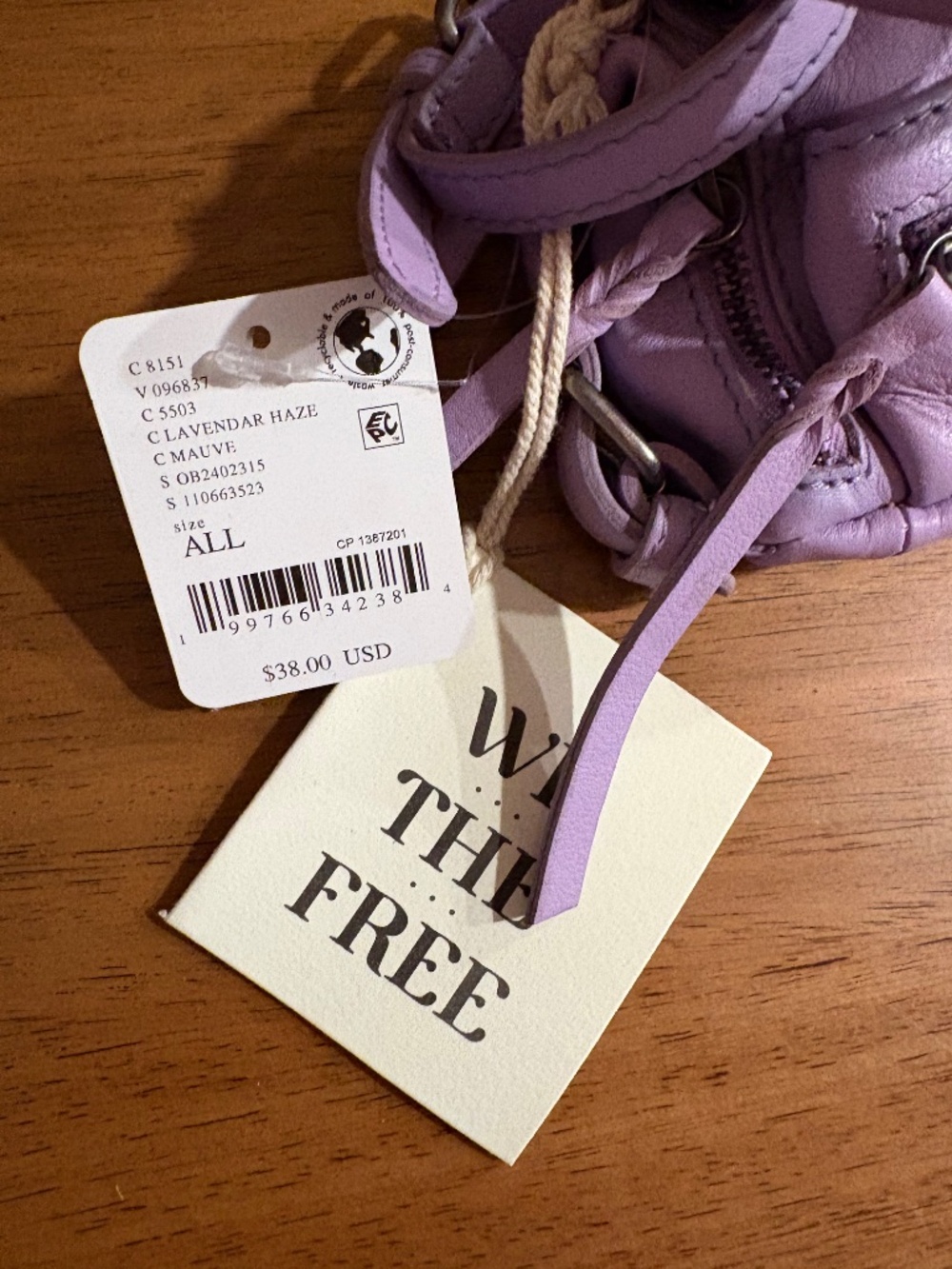 We The Free Micro Emerson Mini Bag Lilac Free People NWT - Picture 2 of 4